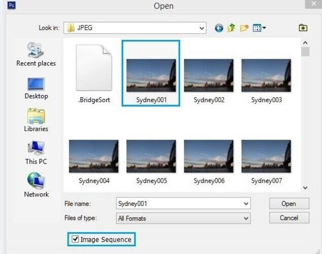 iniciar o Photoshop e adicionar imagens