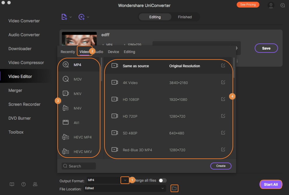 save filters and effects to video on mac