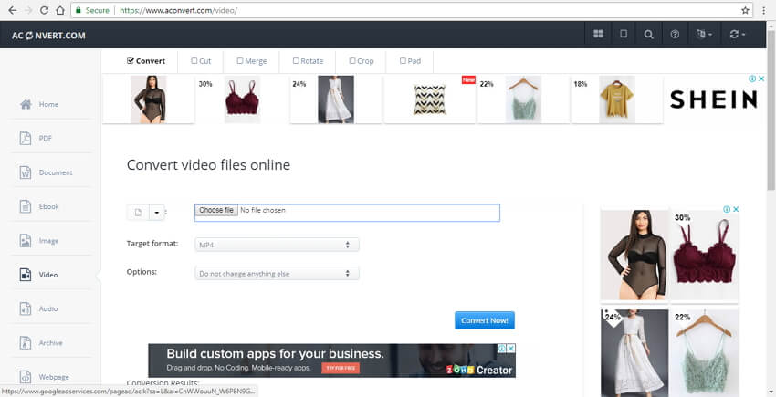 Convertitore da mkv a mp4 online gratuito Aconvert