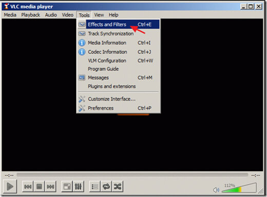 Rotate video via vlc